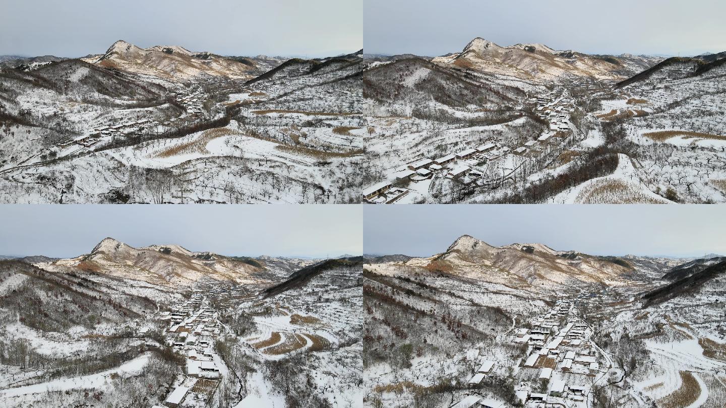 辽宁山区农村雪景