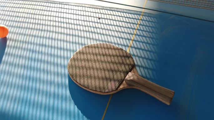 阳光乒乓球网影子
