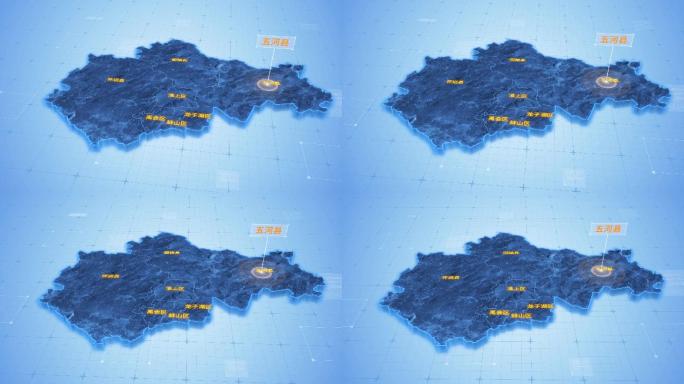 安徽蚌埠五河县三维地图科技感