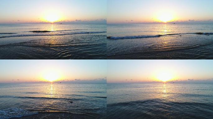 日出海面 日落推拉镜头