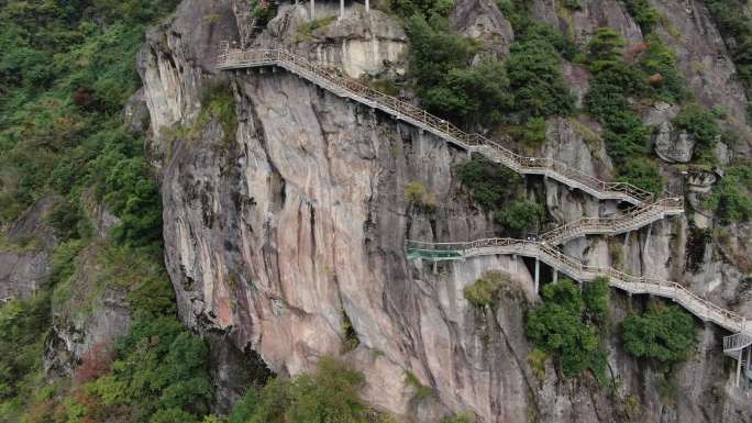 航拍杭州建德大慈岩风景区