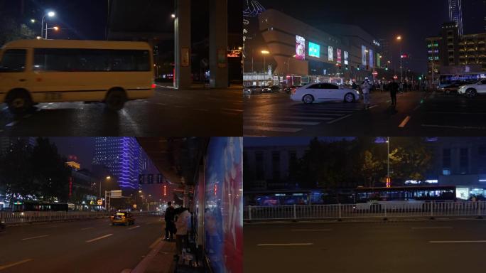 城市夜景 夜晚街道街景