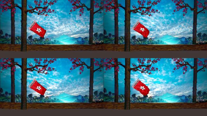 歌剧，舞剧《红色娘子军》舞台高清视频背景