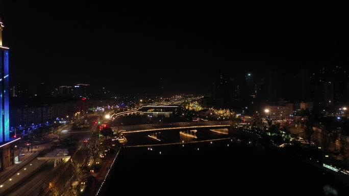 杭州临安苕溪夜景【4K】