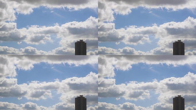 4K城市午后天空白云3