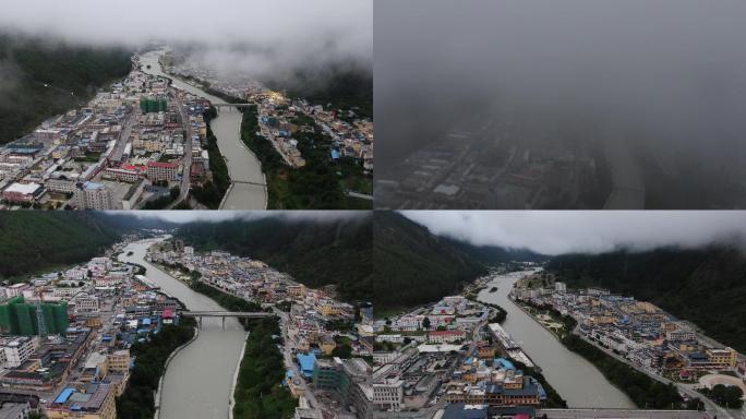 西藏察隅县县城航拍