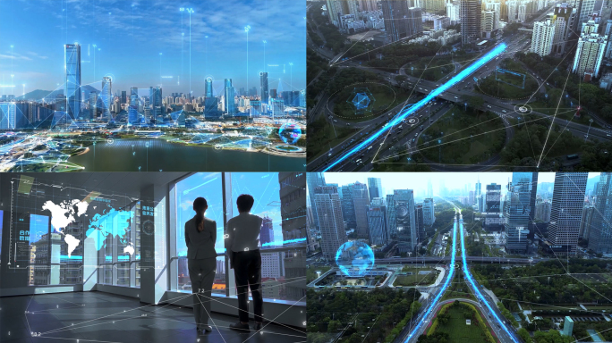 数字科技城市高清视频素材