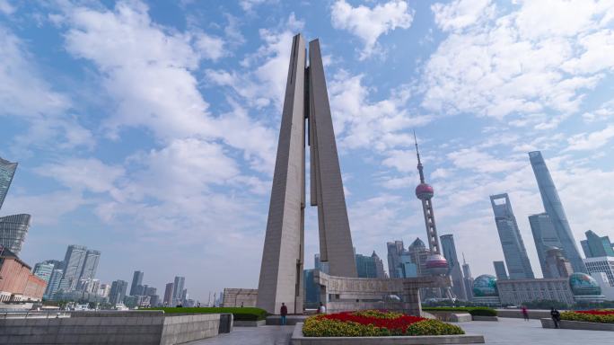上海外滩人民英雄纪念塔延时4K