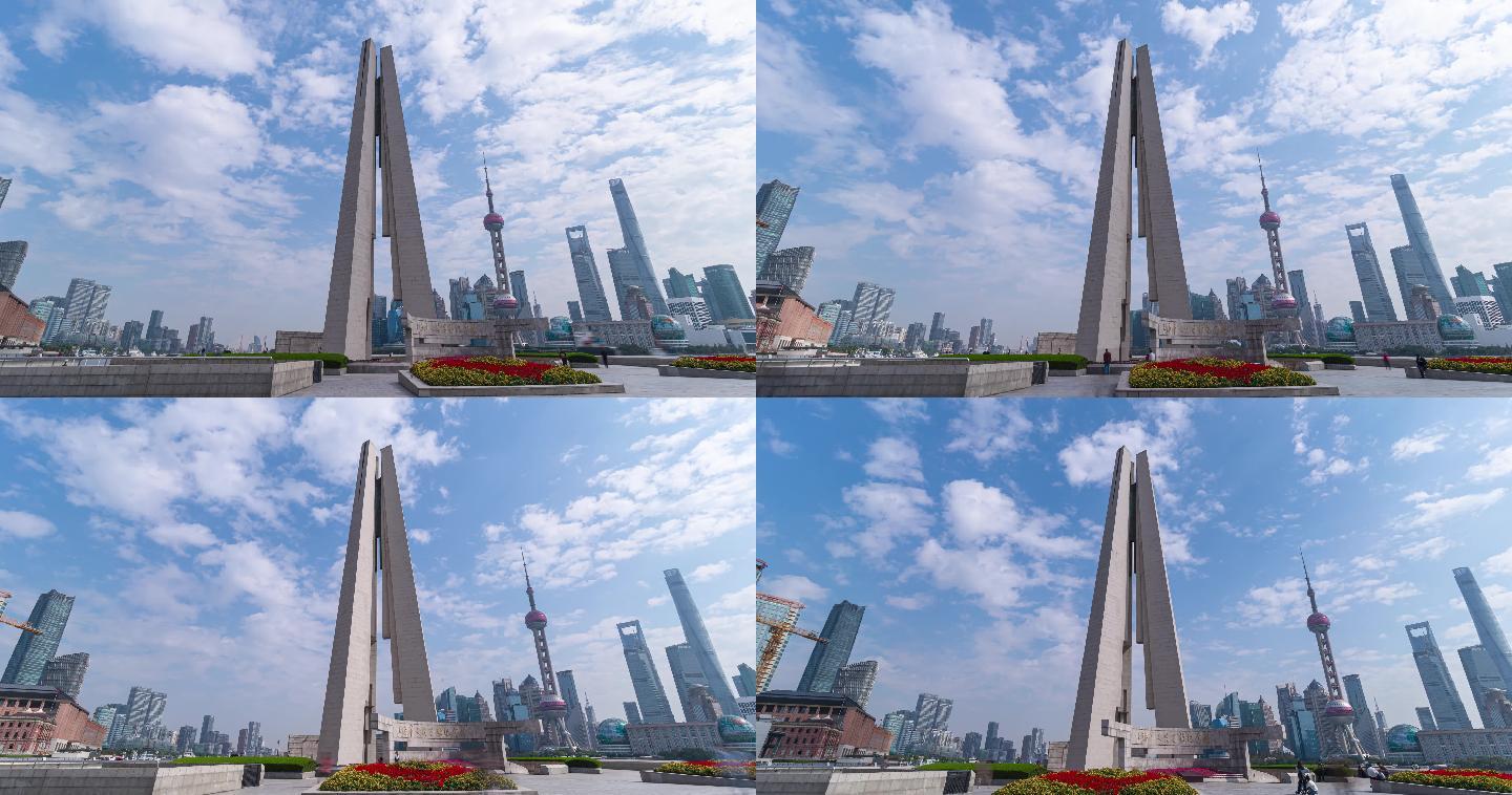上海外滩人民英雄纪念塔延时4K
