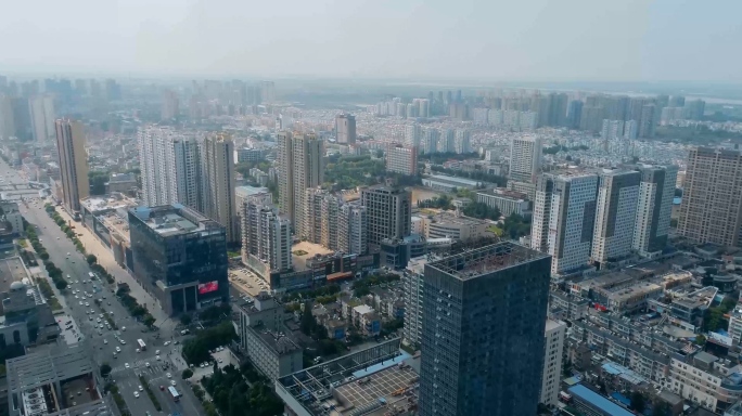 淮南市城市航拍4K实拍高清视频素材
