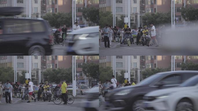 街道-忙碌-自行车-美团-十字路口