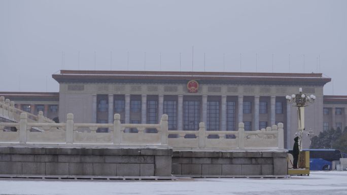 寒潮，雪景，天安门广场雪景，下雪