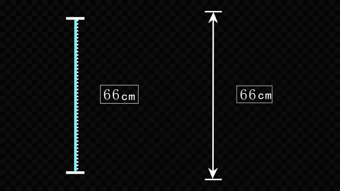 标尺测量距离高度尺寸AE模板