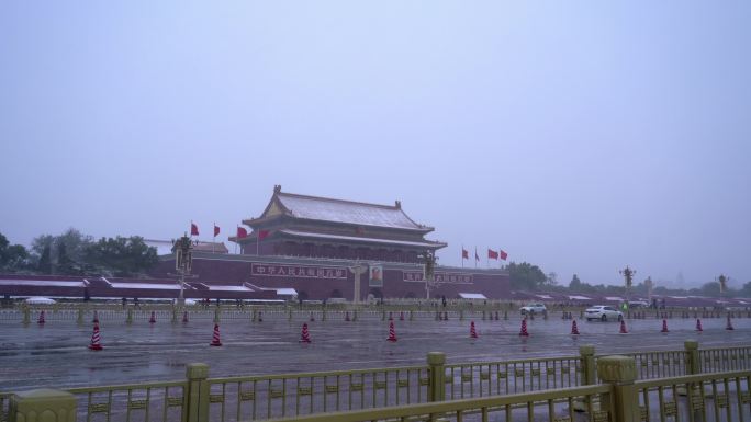 拍摄北京大雪天安门18