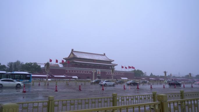 拍摄北京大雪天安门19