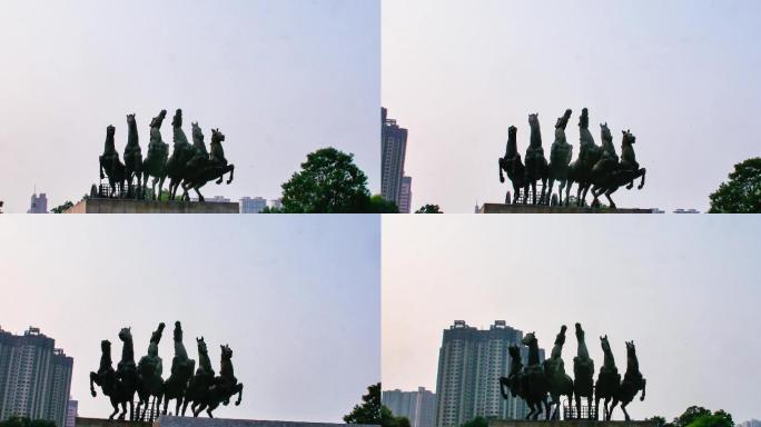 洛阳天子驾六雕像