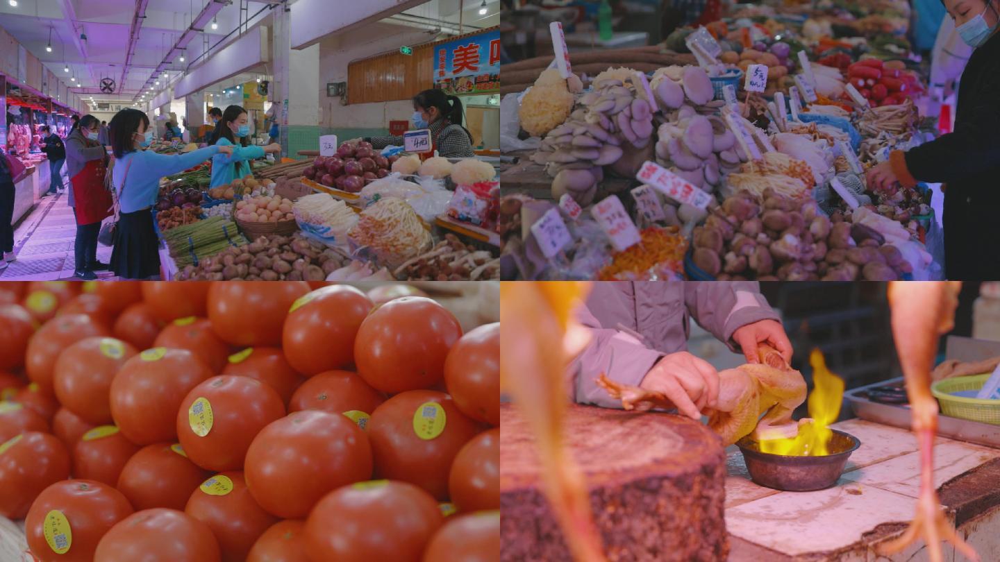 菜市场、农贸市场、买菜、卖菜