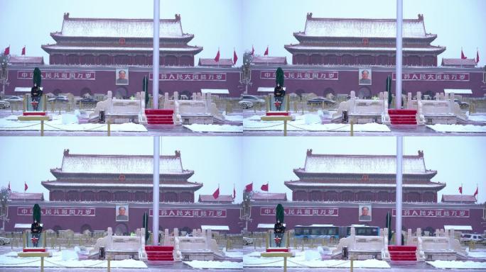 拍摄北京大雪天安门05