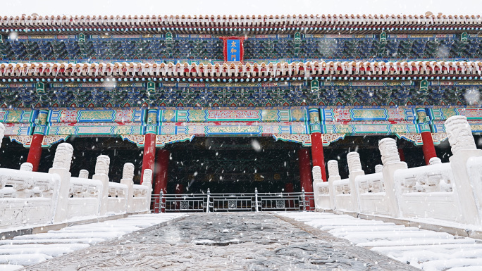 4k北京故宫雪景实拍