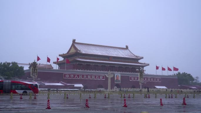 拍摄北京大雪天安门23