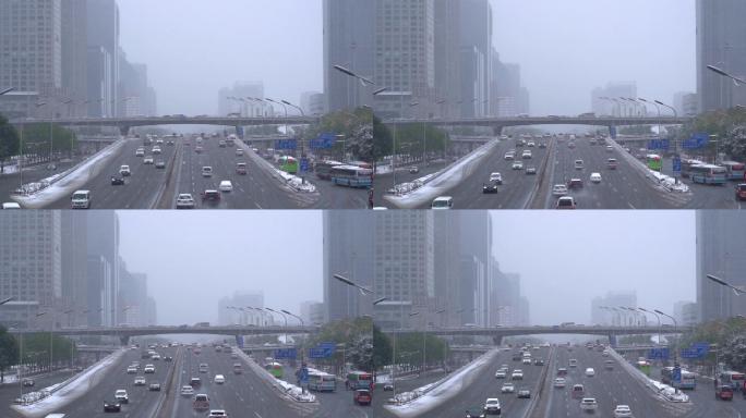 4K北京风雪大雪国贸cbd16