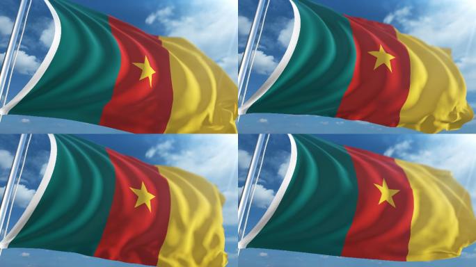 喀麦隆国旗3D动画