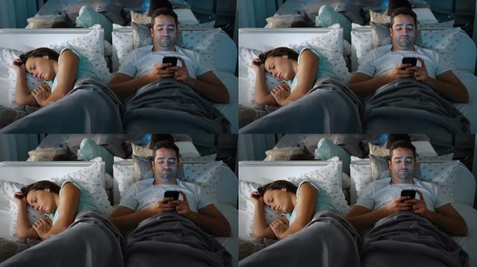 躺在床上的夫妻宣传片动态视频素材