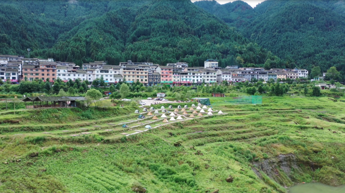 瓦屋山花海露营风景区帐篷房屋