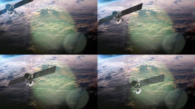 空间通信卫星。平流层可持续资源空间探索