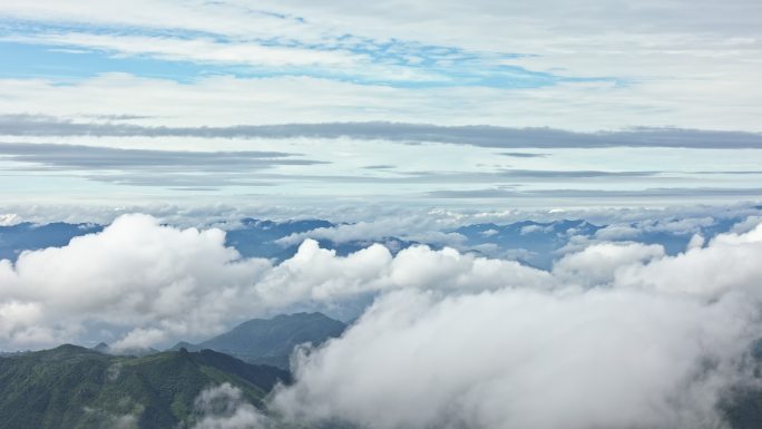 群山天空云海云雾磐安青梅尖远山延时摄影