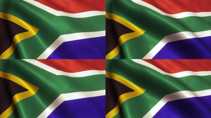 南非国旗视频环路视频素材