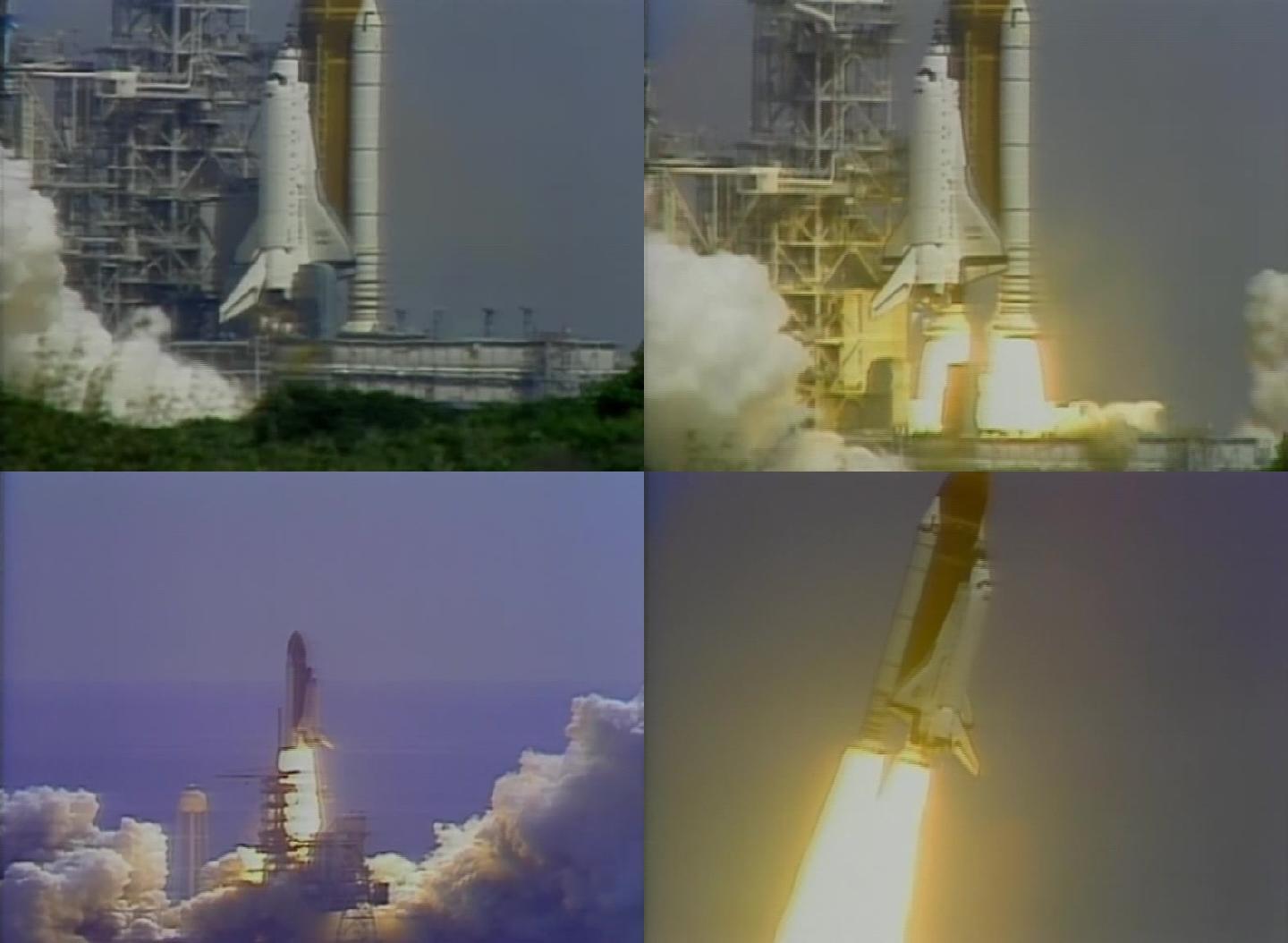 90年代火箭发射升空