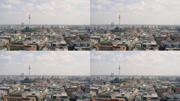 柏林城市景观城市延时航拍柏林市航拍旅游宣