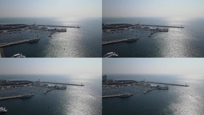 航拍山东青岛奥林匹克奥帆中心