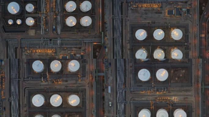 炼油厂鸟瞰图工业中国油田开采