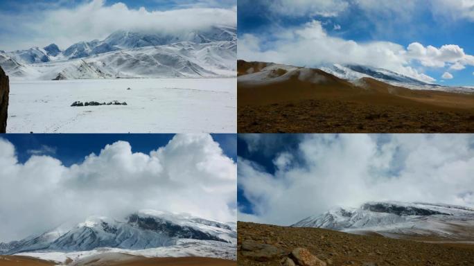 新疆唯美帕米尔高原慕士塔格峰雪山天山延时