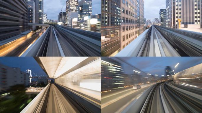 列车在隧道中移动的时间推移