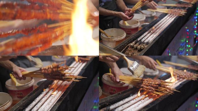 烤羊肉串 烧烤 烤串