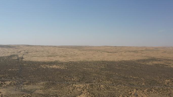 内蒙乌兰布和沙漠穿越之门航拍4K