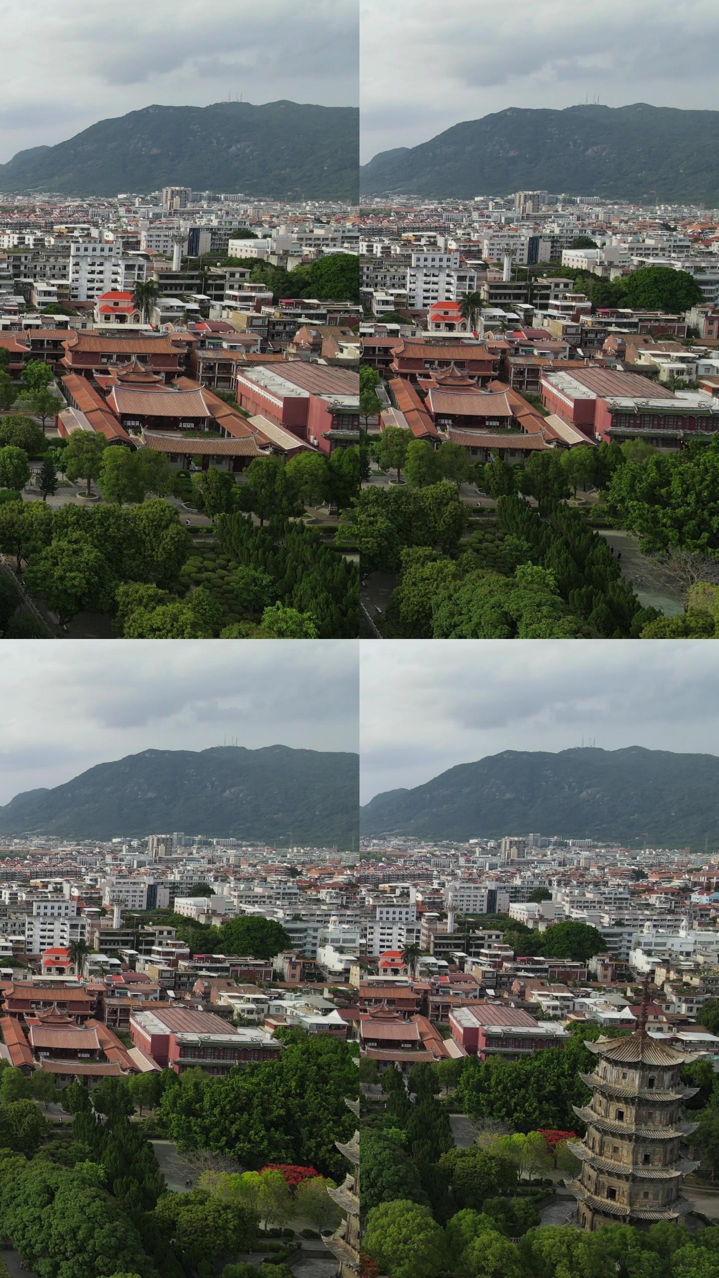 福建泉州古城豎屏航拍