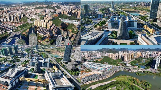 临桂新区航拍桂林新区城市建筑最新