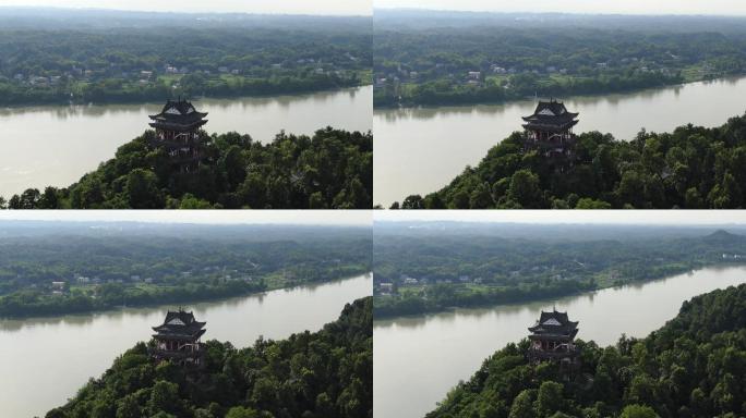 航拍湖南常德桃花源5A景区