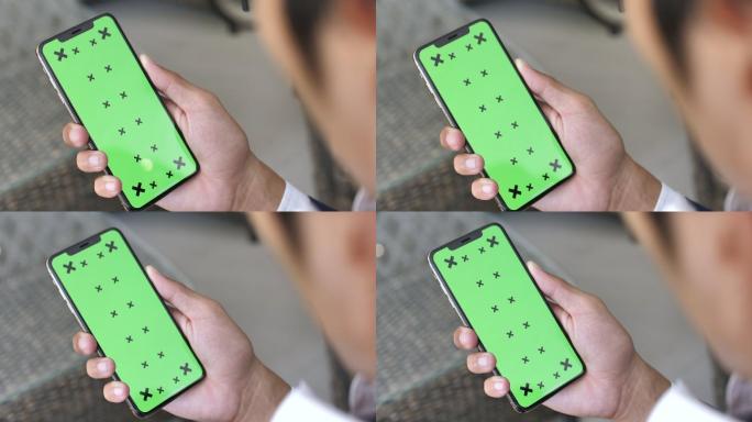 仿人智能手机绿色屏幕