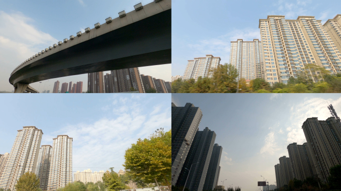 【4K】城市道路开车-车窗外风景