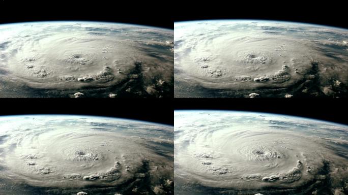 从太空看到的飓风景象