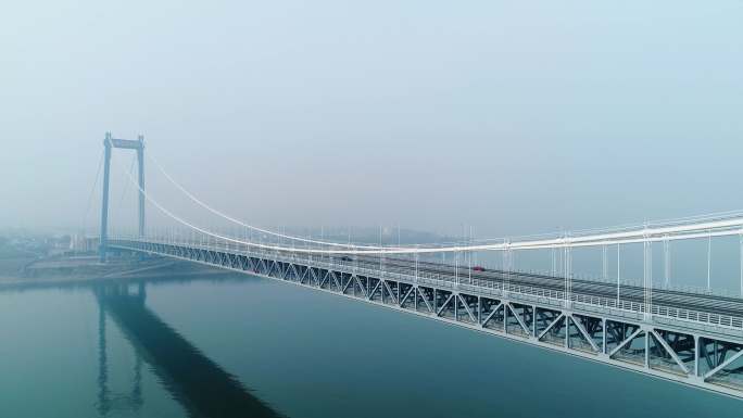 4k航拍宜都长江大桥