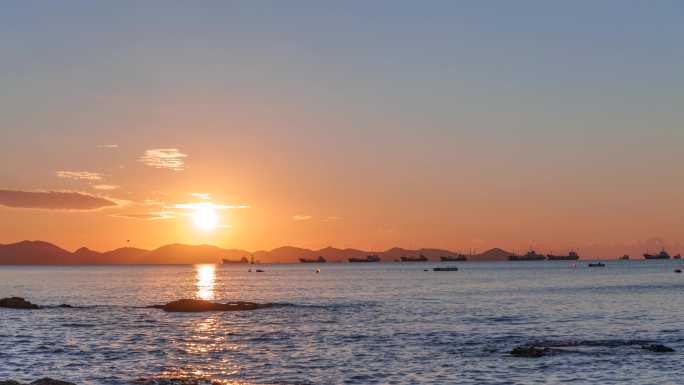 8K 海上日出 大海 天空 延时