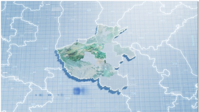 【河南省地图】河南省简约亮色地图分布