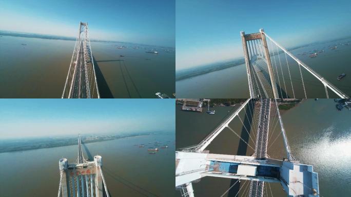 南京长江四桥穿越机素材