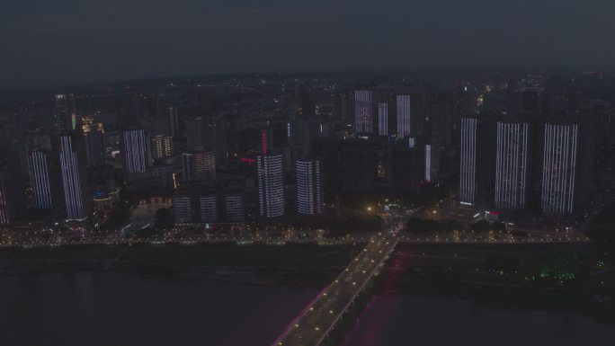 绵阳城区夜景航拍(S-LOG3颜色)53